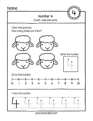 number 1 to 10 tracing worksheets for pre k children preschool365