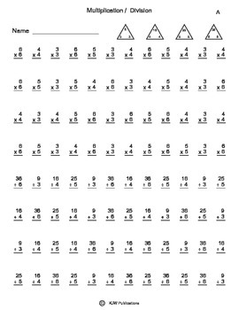 multiplication division facts practice worksheets 14 pages pdf