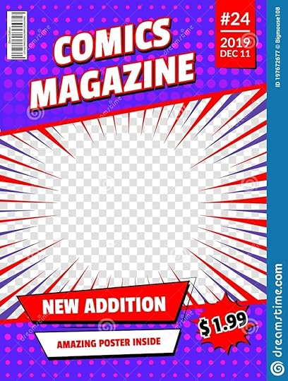 comic book cover page empty template mockup design vector stock vector
