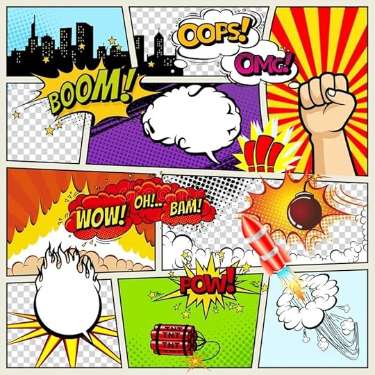 set of retro comic book vector design elements speech and thought