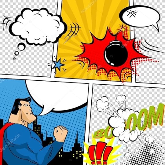 vector retro comic book speech bubbles illustration mock up of comic