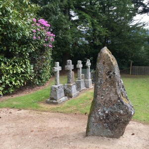 standing stone and graves