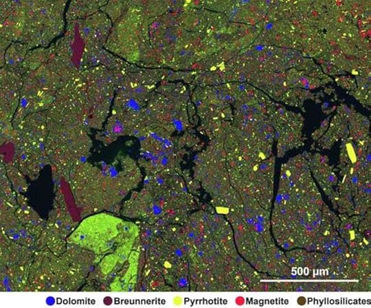 Minerals of the Ryugu sample, reported on June 10, 2022 by Japan Aerospace Exploration Agency (JAXA).