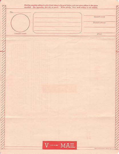 Blank V-Mail form, World War II. Read more: