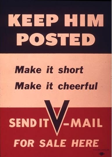 US poster encouraging use of V-Mail, World War II (US National Archives: 44-PA-1191)