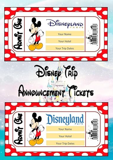 personalised disney trip announcement tickets digital disney trip