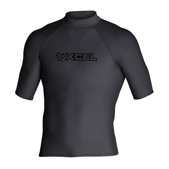 xcel military diver short sleeve rash guard black