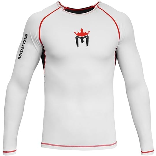 meister rush long sleeve rash guard whitered mma bjj surfing