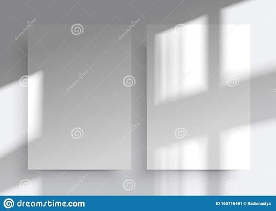 a4 paper mockups overlay shadow from the window stock vector