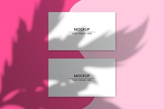 blank horizontal paper cards mockup with shadow overlay effect 3049902