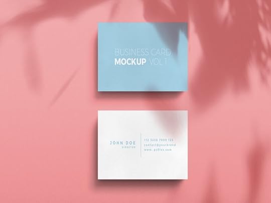 shadow overlay business card mockup