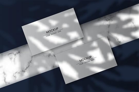 blank horizontal cards mockup with shadow overlay effect 3049767 vector