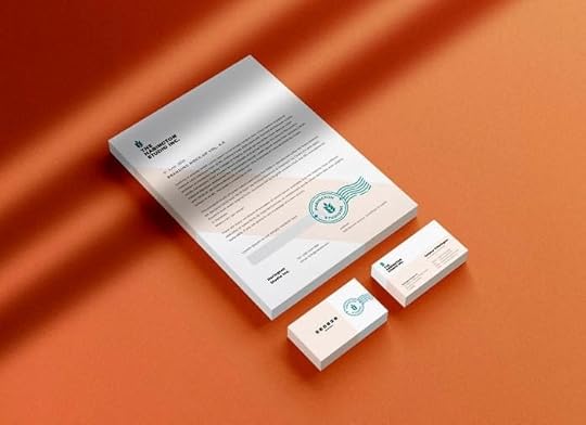 stationery with shadow overlay free mockup freemockup