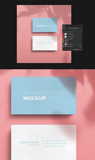 shadow overlay business card mockup free download