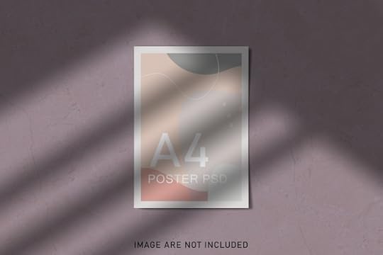 posters mockup with shadow overlay premium psd file