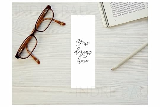 paper rectangle bookmark mockup size 2x6 jpg file 1210177
