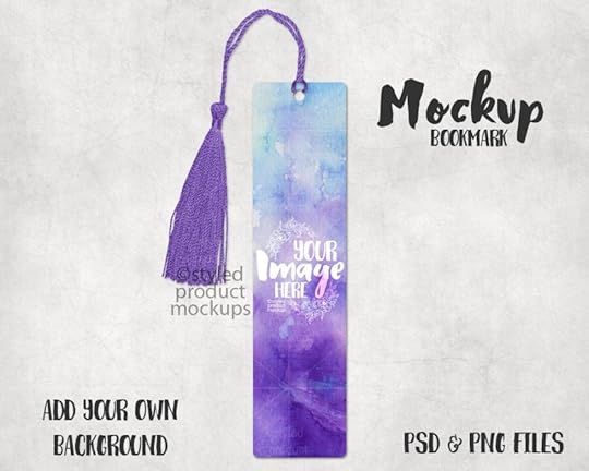 sublimation bookmark with hole for tassel mockup add your etsy