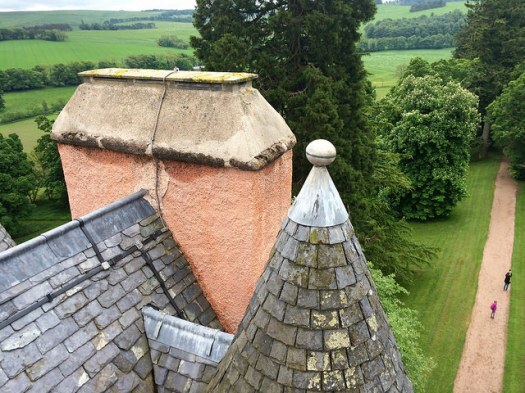 the roof of Scottish castle Craigievar