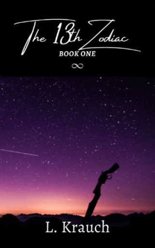 A gunblade sticking out of the ground against a starry sky