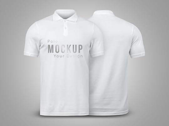 premium psd white polo mockup front and back