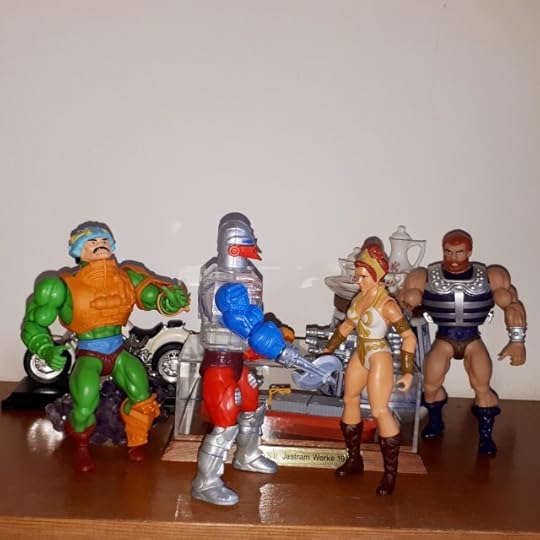 Roboto tries to shake hands with Teela, but Teela will have none of that.