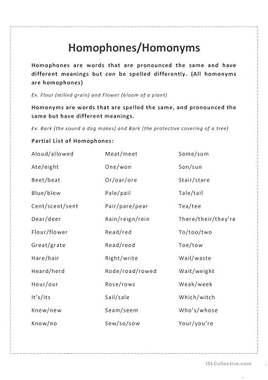 homophoneshomonyms worksheet free esl printable worksheets made by
