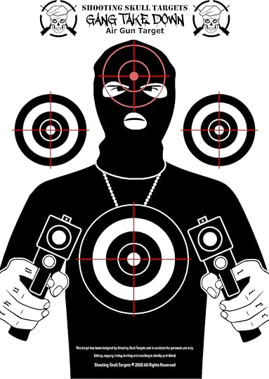 human style targets shooting skull targets