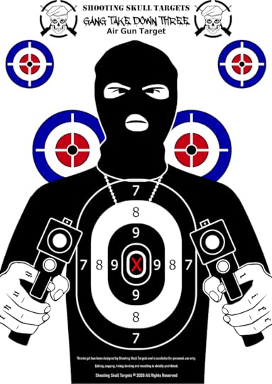 human style targets shooting skull targets