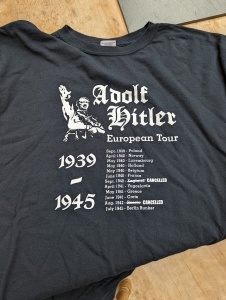Picture of a hitler european tour t-shirt