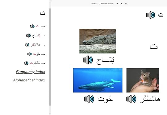 Arabic alphabet book page