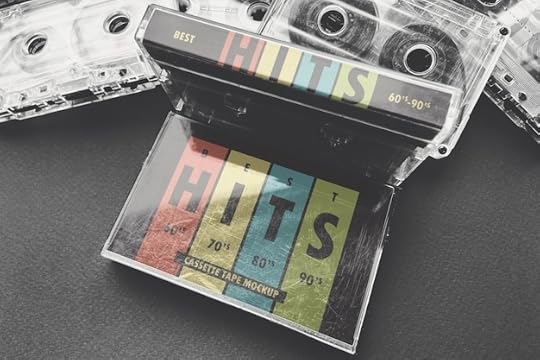 audio cassette tape case scene mockup premium psd file