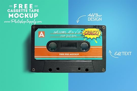 free cassette tape mockup photoshop supply