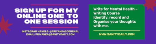 Write for mental health with Priyanka Joshi