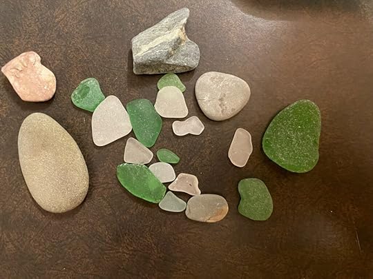 Sea glass and rocks