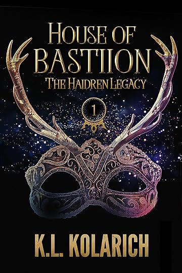 The cover of House of Bastiion features a mask with antlers against a starry background
