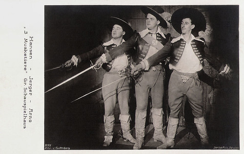 Max Hansen, Alfred Jerger and Siegfried Arno in Die drei Musketiere (1929)