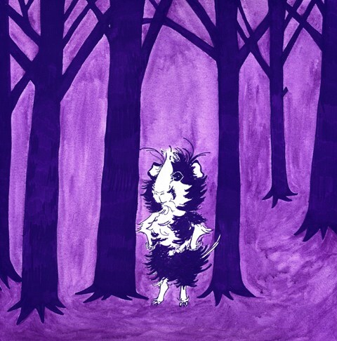 Rachel E Smith guinea pig painting Finny