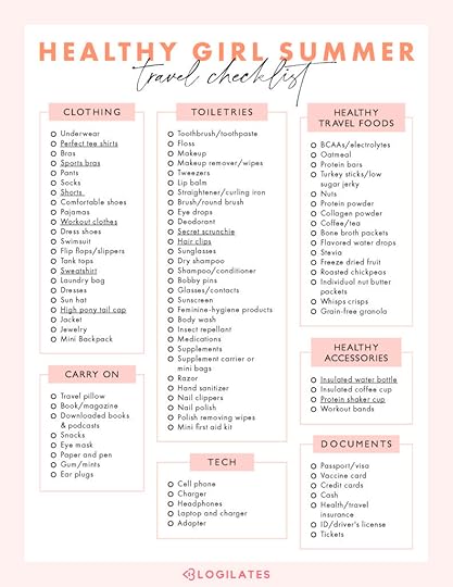 healthy summer travel checklist blogilates