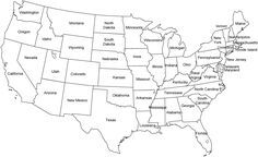 printable map of usa with states names also comes in color but this