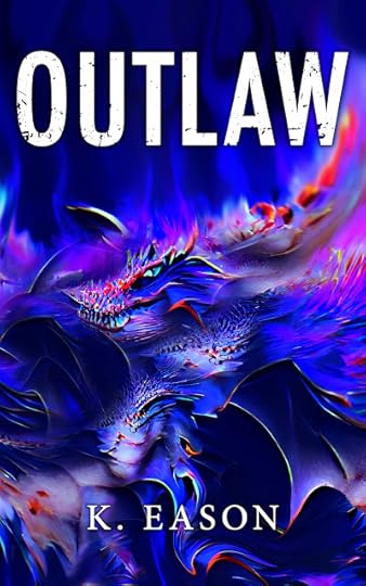 a spiky dragon of purple and blue swirls across the cover the cover,