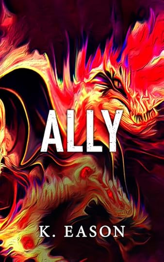 two dragons composed of jagged red and gold flames cross the cover.