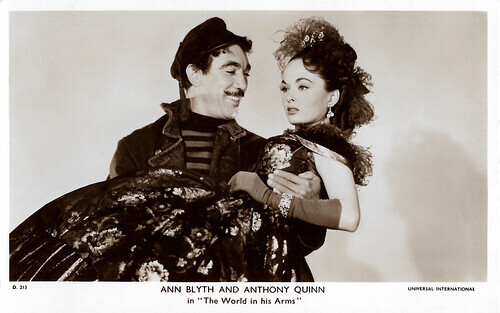 Anthony Quinn and Ann Blyth in The World in His Arms (1952)