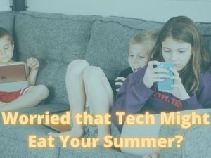 kids looking at screens