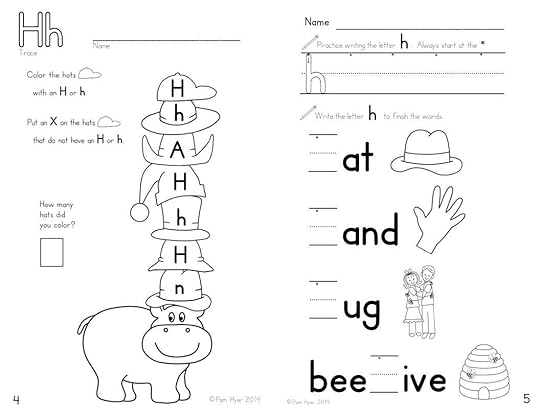 letter h worksheet learning my letters booklet by pam hyer