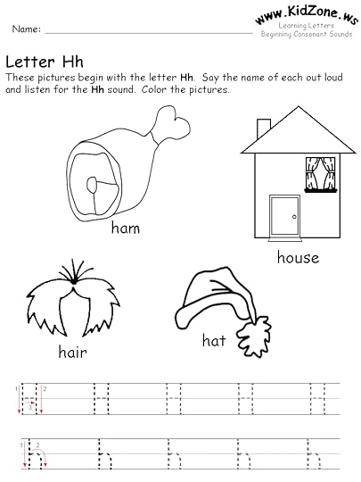 beginning consonant sound worksheets
