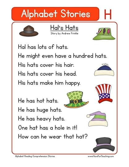 alphabet stories h reading comprehension worksheet reading
