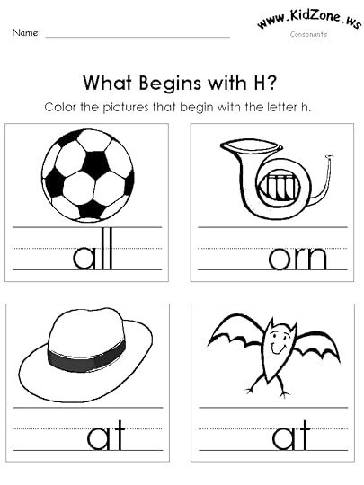 color the pictures beginning letter sounds