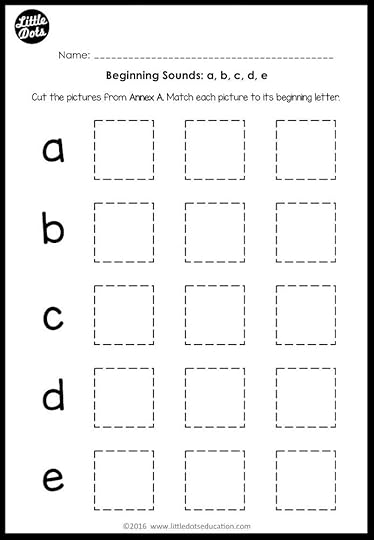 beginning sounds worksheets and activities