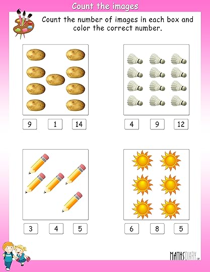 counting ukg math worksheets page 2