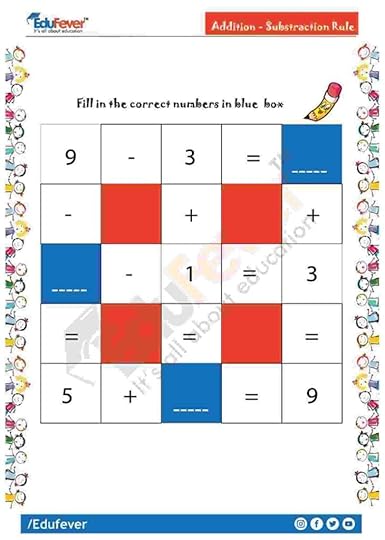 class ukg addition subtraction rule maths worksheet in pdf